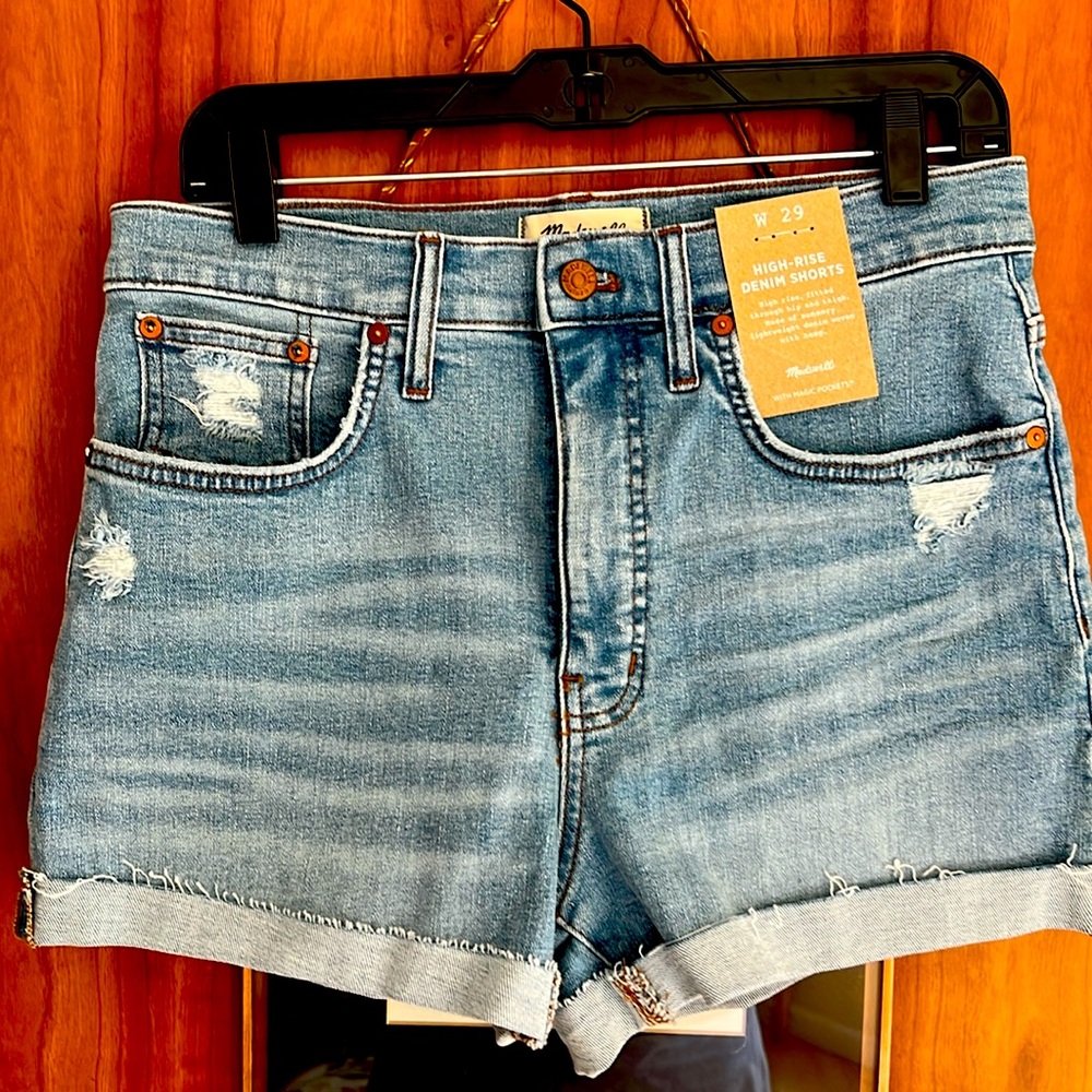 Madewell new high-rise denim shorts